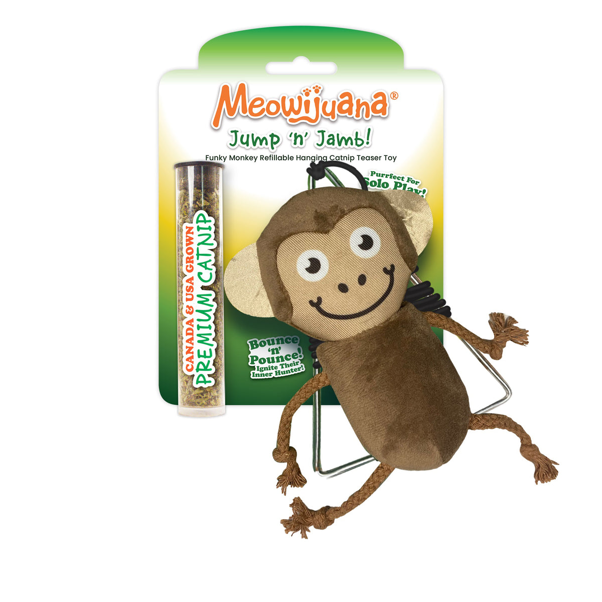 Meowijuana Jump 'n' Jamb Funky Monkey Cat Toy
