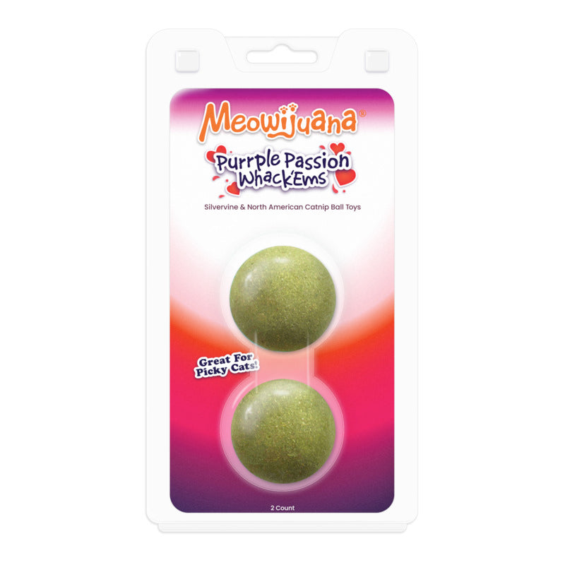 Meowijuana Purrple Passion Compressed Catnip Ball Refills 2pk