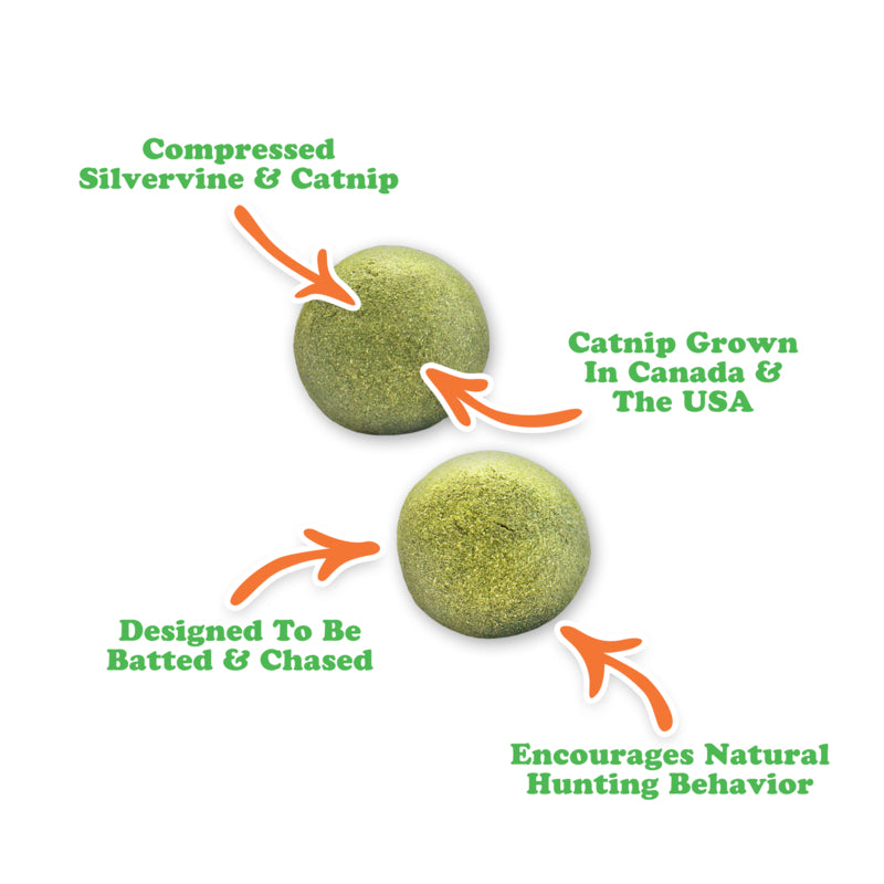 Meowijuana Purrple Passion Compressed Catnip Ball Refills 2pk