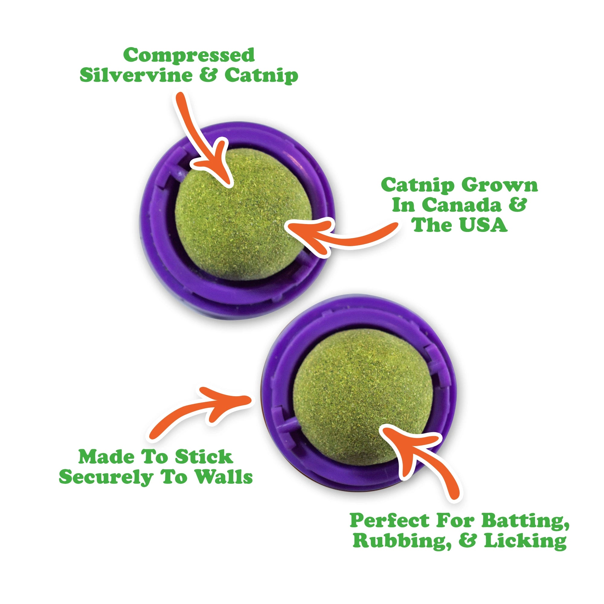 Meowijuana Purrple Passion Stick 'n' Lick Compressed Catnip 2pk