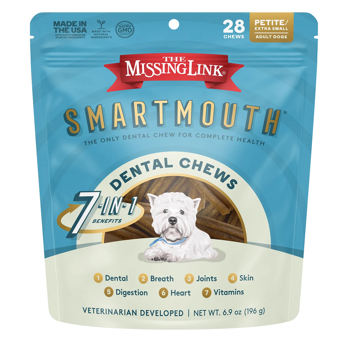 The Missing Link - SMARTMOUTH Dental Chew Petite Dog 28ct