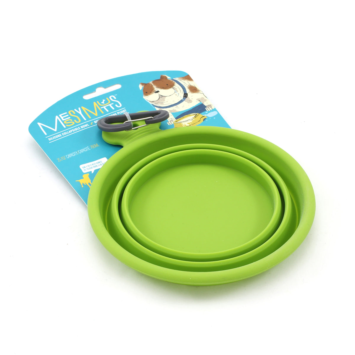 Messy Mutts Silicone Collapsible Bowl Green