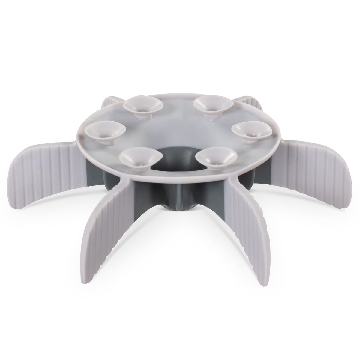 Messy Mutts Slow Feeder Bowl Insert with Suction Cool Grey 7.5" x 2"