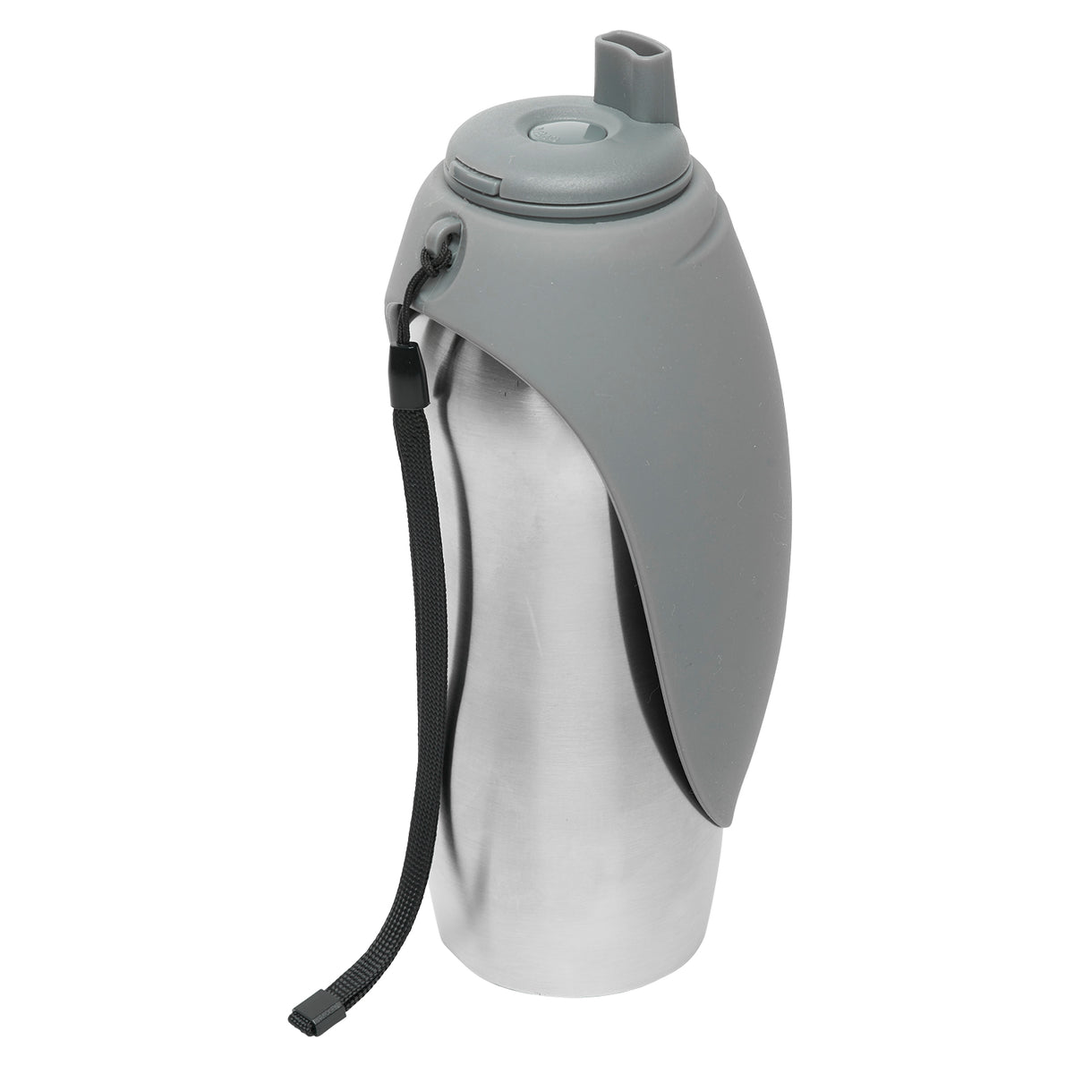 Messy Mutts Stainless w/Silicone Travel Water Bottle Cool Grey 24oz