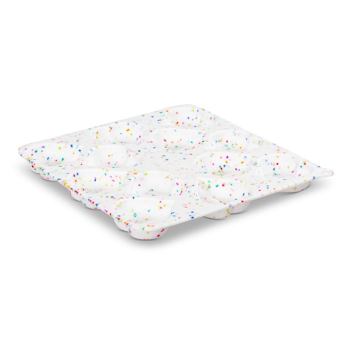 Messy Mutts Silicone Bake & Freeze Dog Treat Making Mold Heart Shape Confetti 9" x 9"