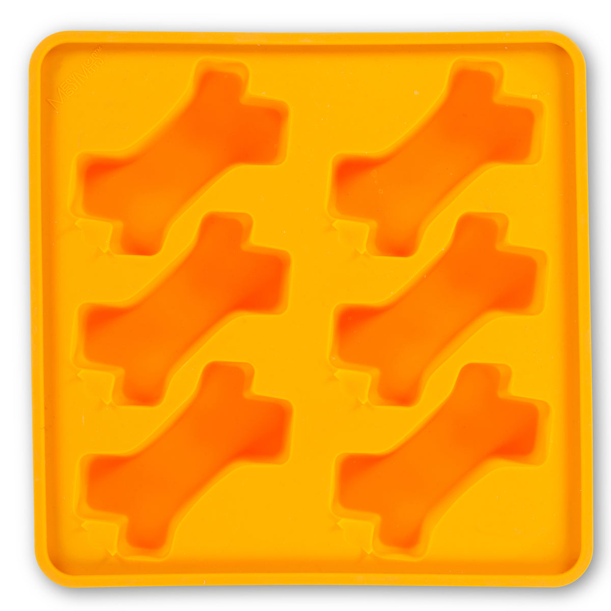 Messy Mutts Framed Silicone Popsicle Mold Bone Shape Orange 10" x 10"