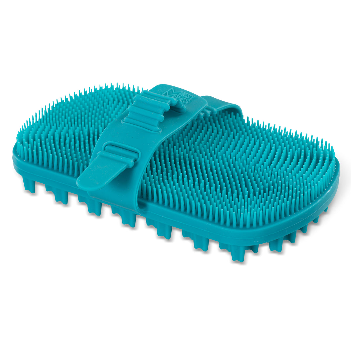 Messy Mutts Silicone Dual Sided Grooming Brush Blue 6.5" x 3.5"