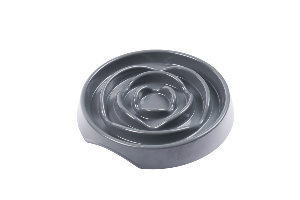 Messy Mutts Interactive Slow Feeder Grey 1.75 Cup