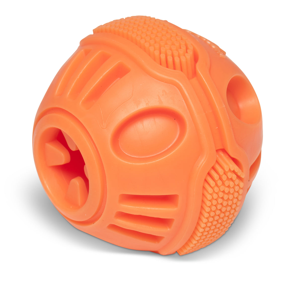 Totally Pooched Stuff'n Brush Ball, 3", Orange