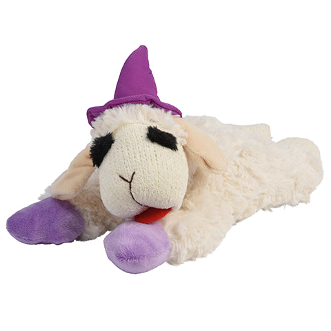 Multipet Halloween Lamb Chop Witch Hat Purple Dog Toy 10.5"