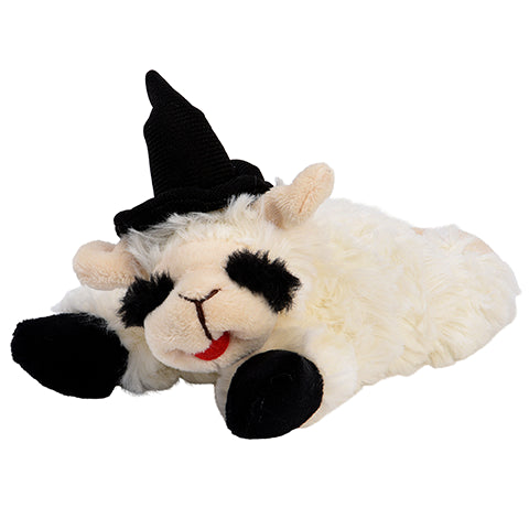 Multipet Halloween Lamb Chop Witch Hat Black Dog Toy 6.5"