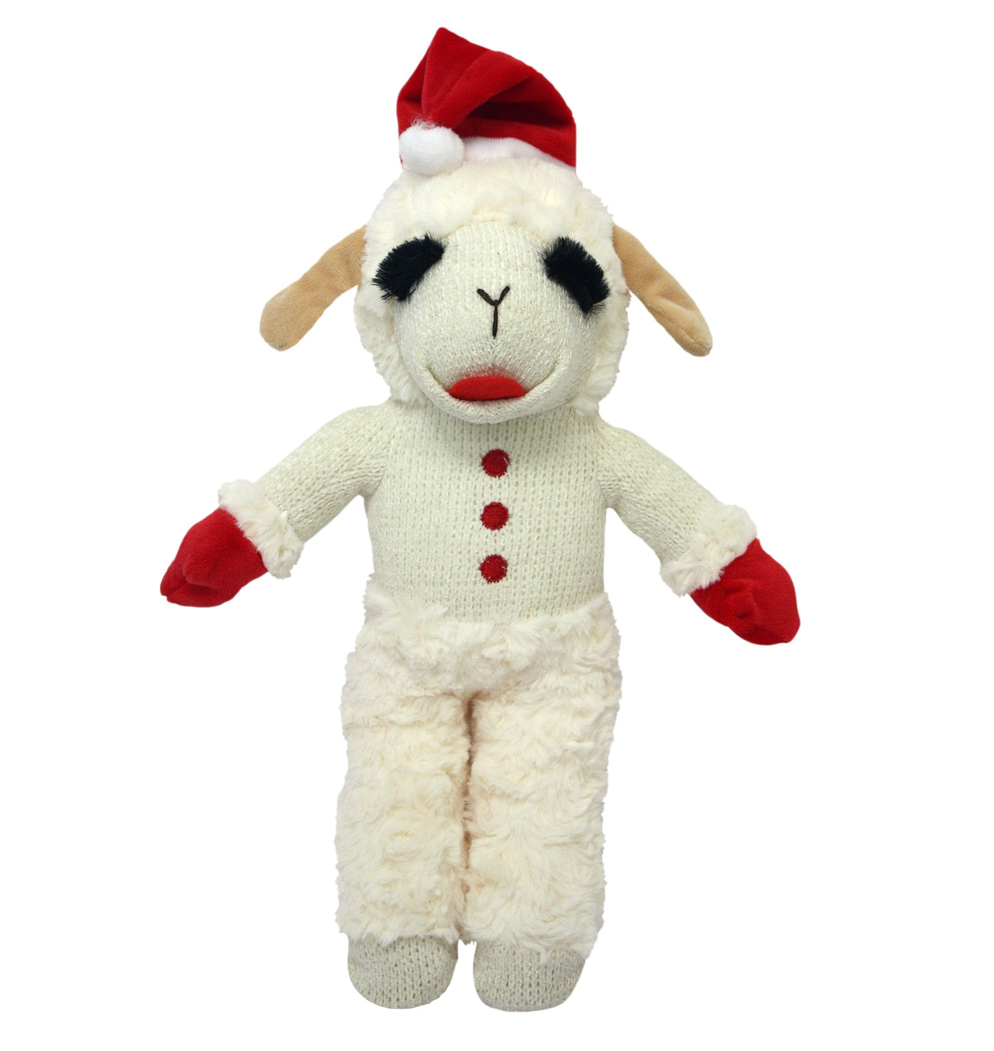 Multipet Lamb Chop Standing w/ Santa Hat 13 in