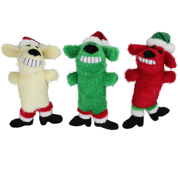 Multipet Loofa Santa Dog Toy Assorted 6"