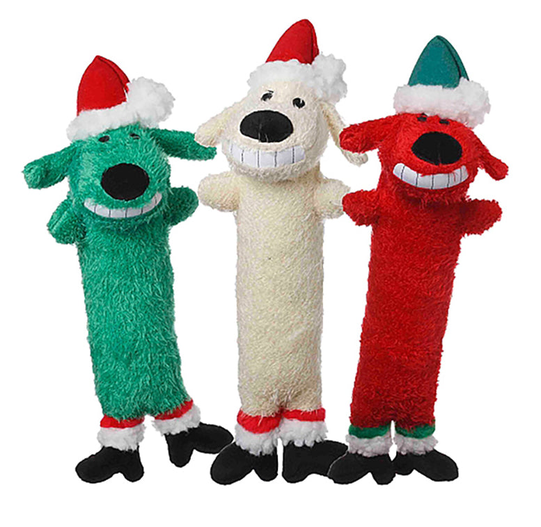 Multipet Loofa Santa Dog Toy Assorted 12"