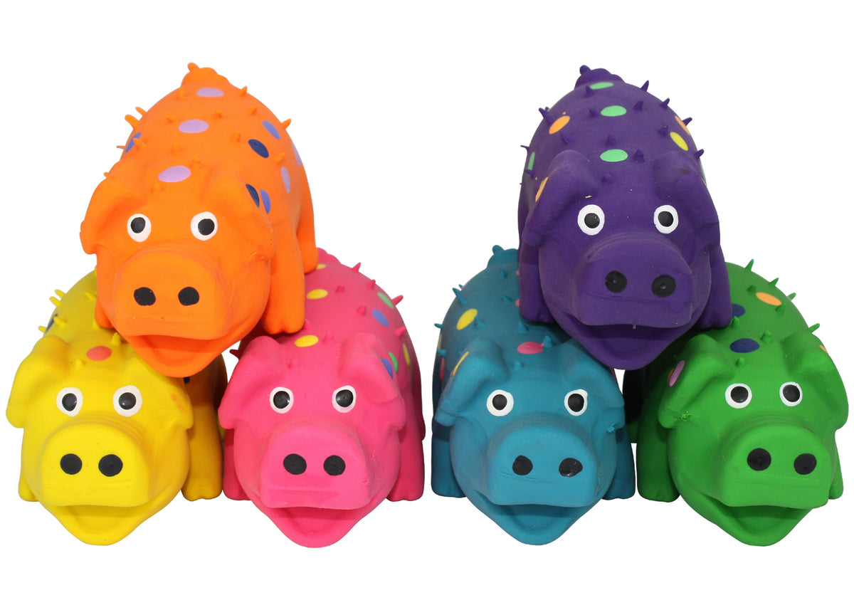 Multipet Globlets Latex Dog Chew Toy Assorted Colors Small 4"