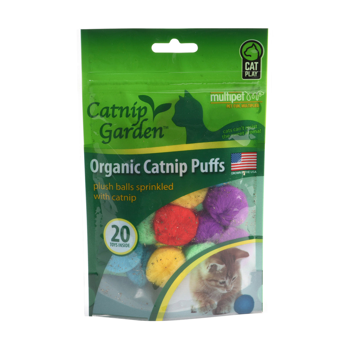 Multipet Catnip Garden Organic Catnip Puffs 5ct Bag