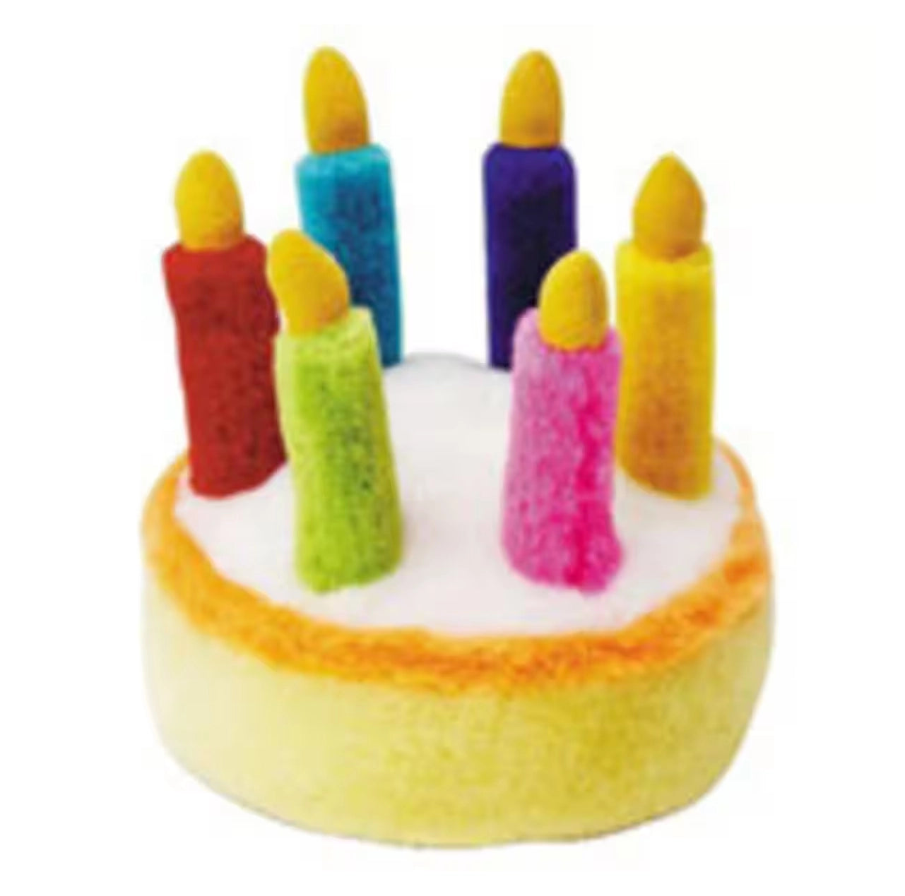 Multipet Birthday Cake Plush Dog Toy 5.5"