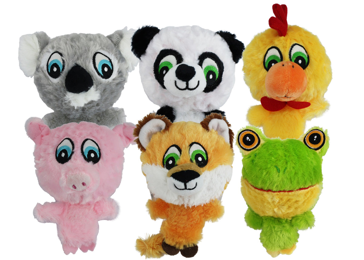 Multipet Knobby Noggins Plush Dog Toy 5.5"