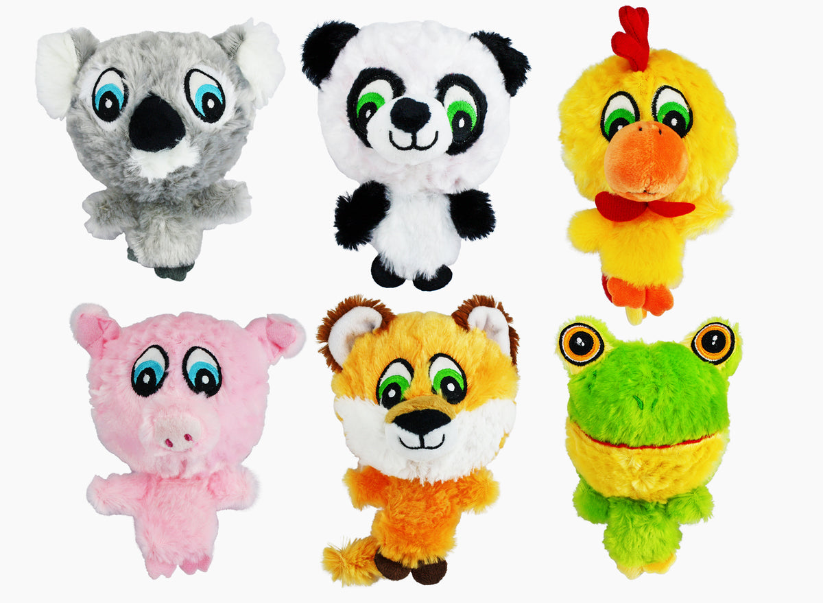 Multipet Knobby Noggins Plush Dog Toy 5.5"