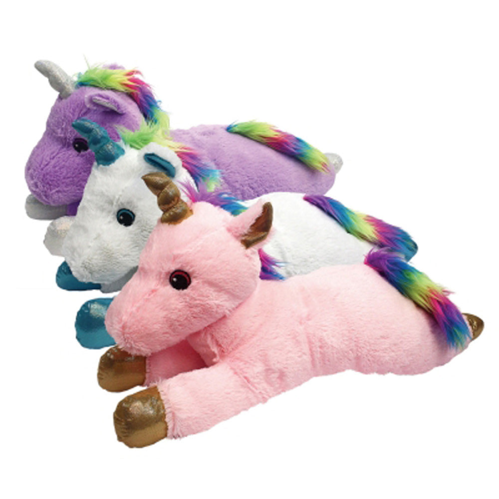 Multipet Jumbo Unicorns Plush Dog Toy Assorted Colors 24"