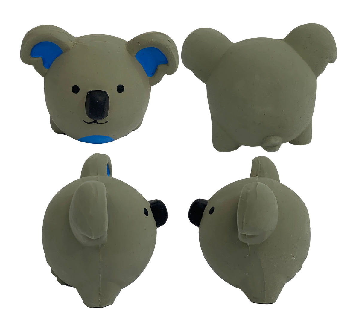 Multipet Minipet Latex Round Animals Dog Chew Toy Assorted Animals 2.5"