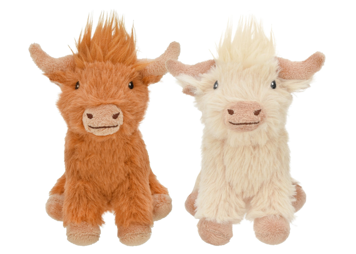 Multipet Minipet Highland Cow Dog Toy 5" Assorted