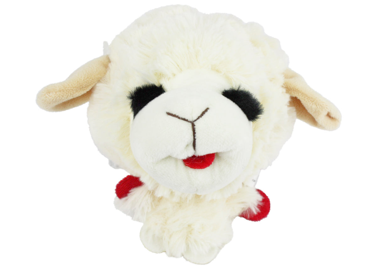 Multipet Lamb Chop Knobby Noggins Plush Dog Toy 5"