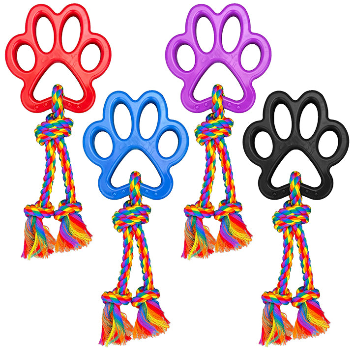 Multipet Tug A Paw w/ Rope Dog Toy 13"