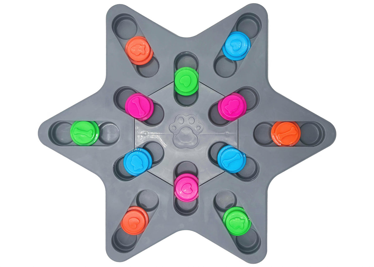 Multipet Pup Star Interactive Treat Puzzle Star Dog Toy