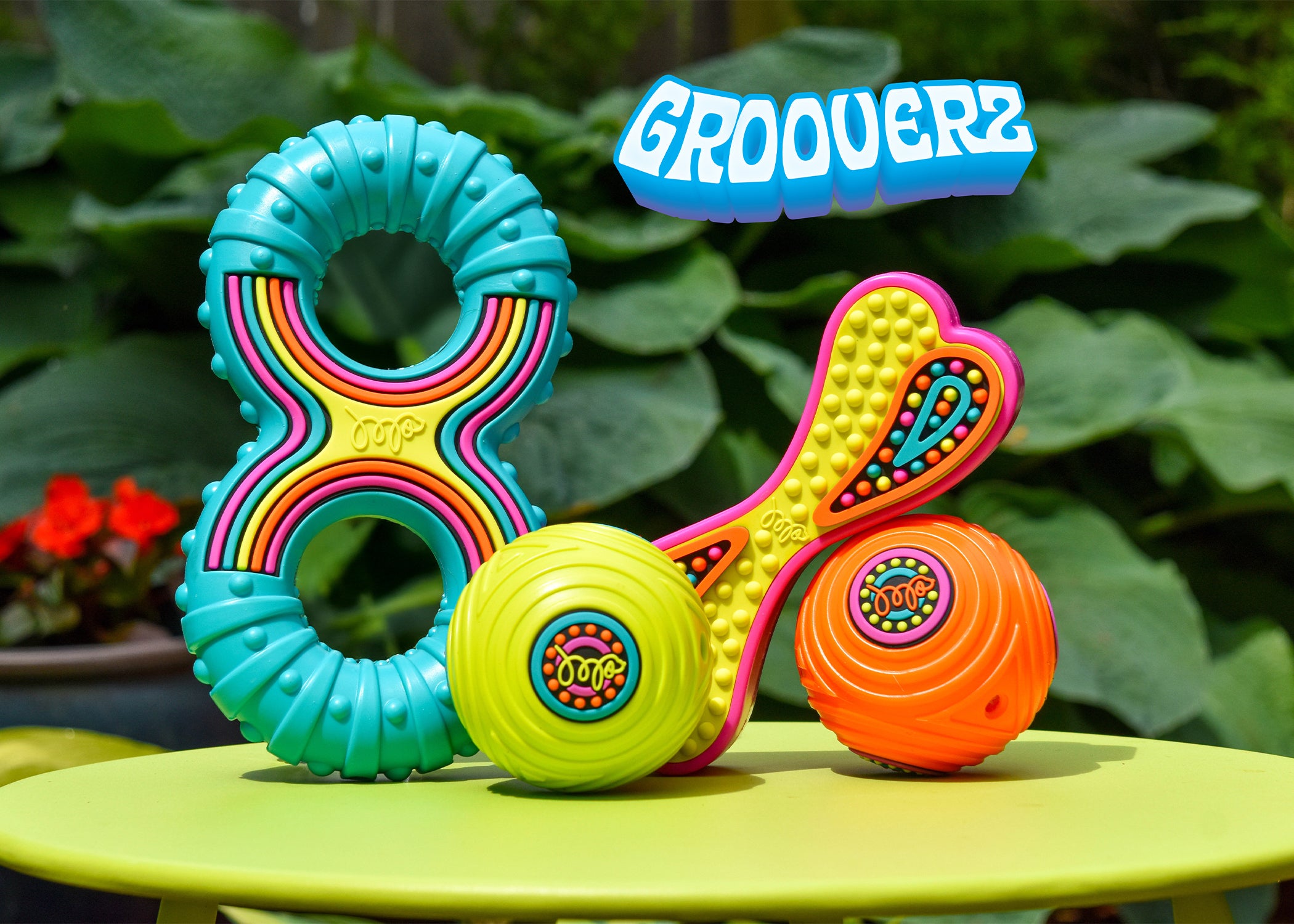 Multipet GROOVERz Ball TPR Dog Toy Assorted