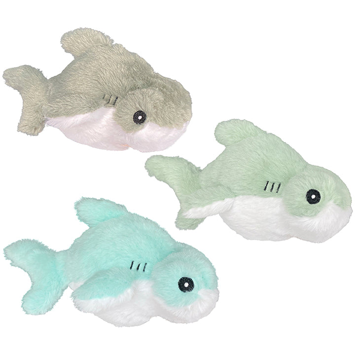 Multipet Margaritaville® Fins Up Hammerhead Shark Plush Dog Toy Assorted 8"