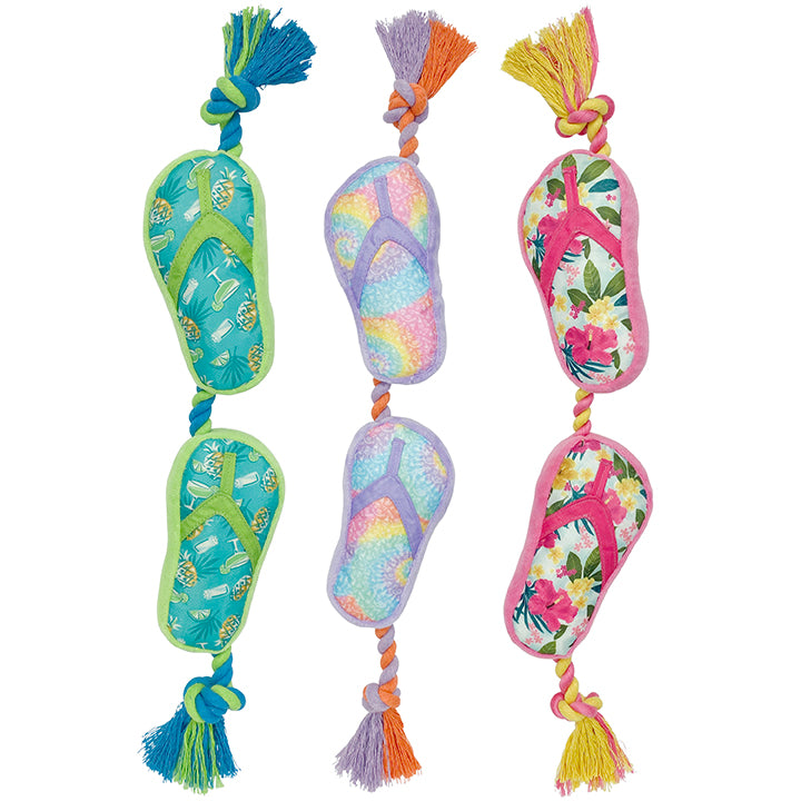 Multipet Margaritaville® Flip Flop Rope Dog Toy 18"