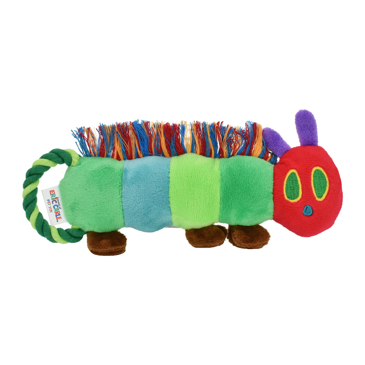 Multipet EC Hungry Caterpillar Tug Plush Dog Toy Small 9"