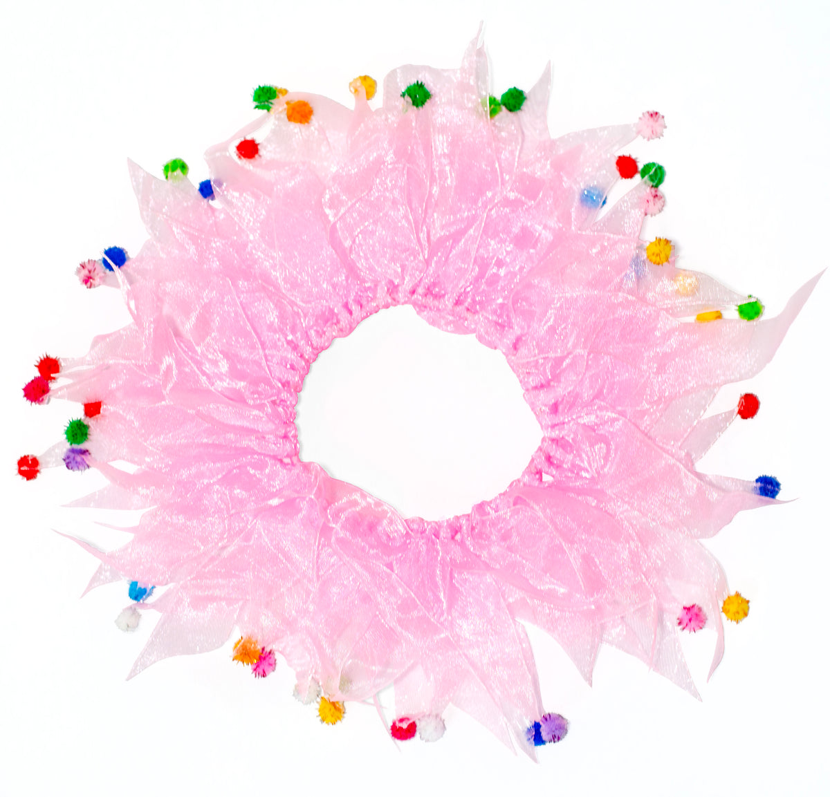 Multipet Party Pom Pom Collar Pink Medium
