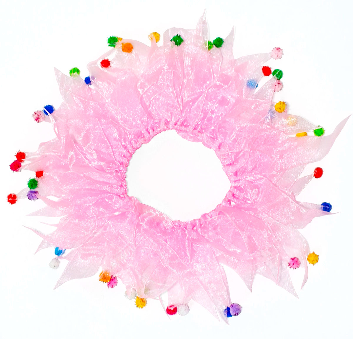 Multipet Party Pom Pom Collar Pink Large