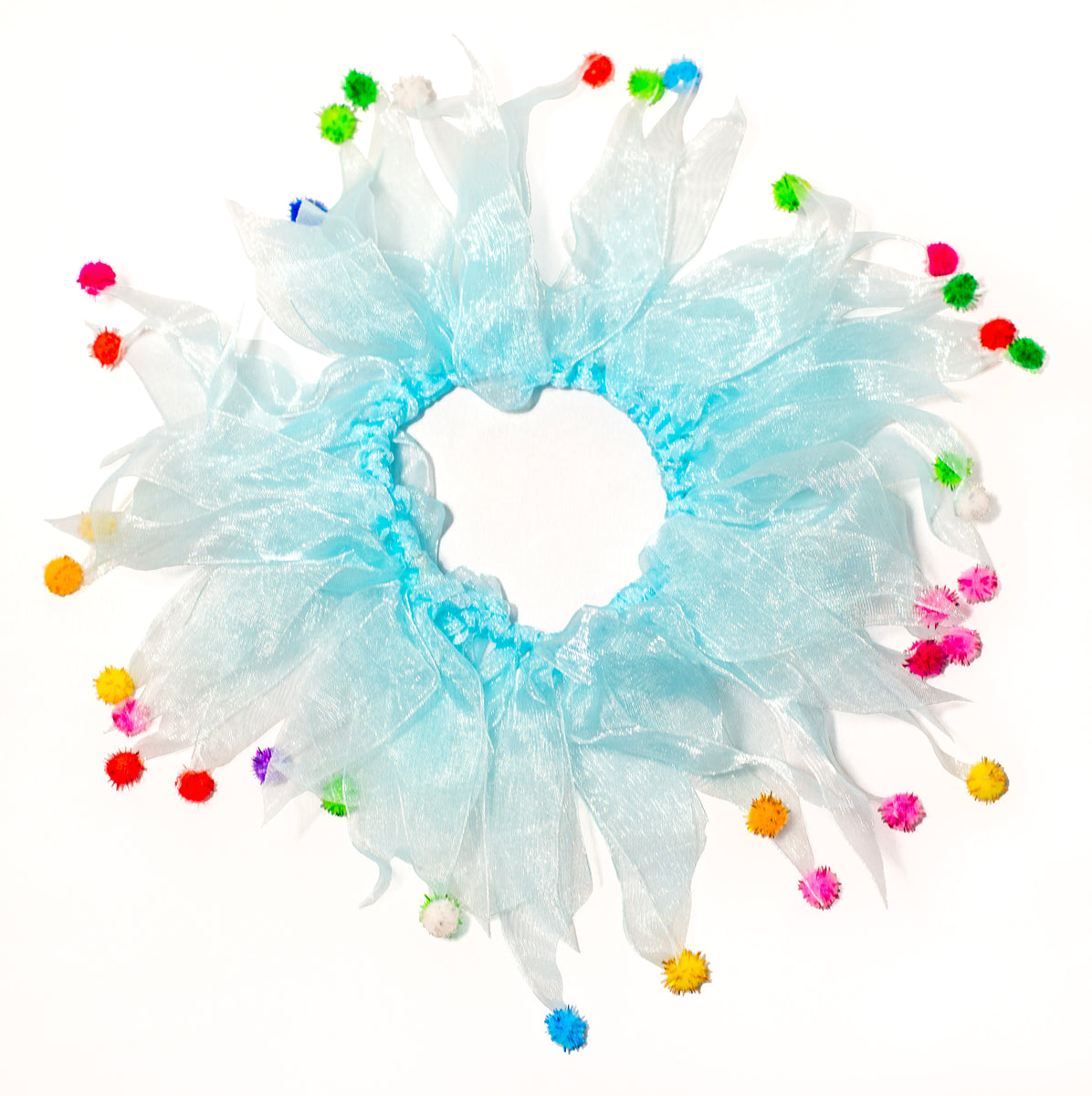 Multipet Party Pom Pom Collar Blue Small