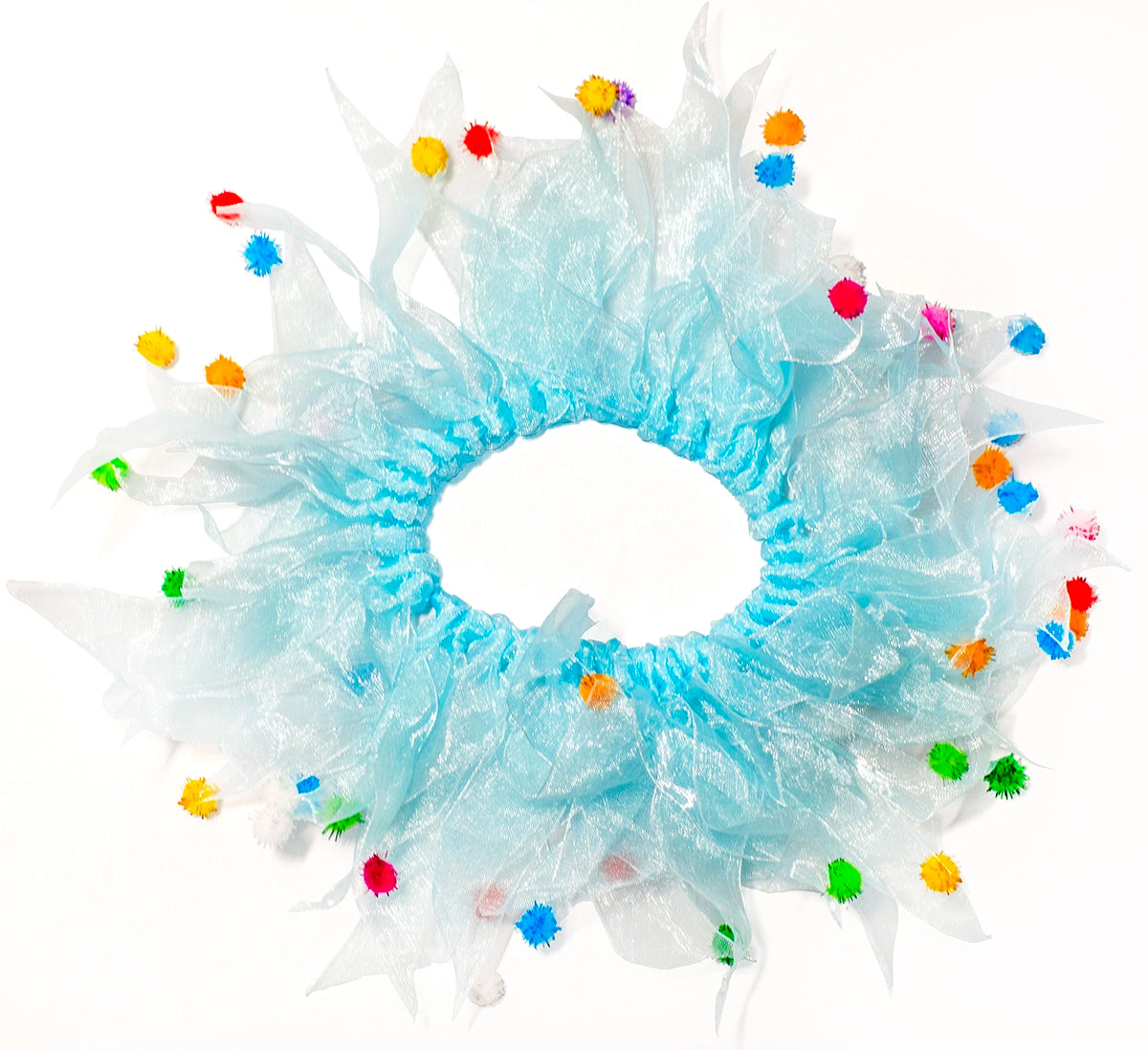 Multipet Party Pom Pom Collar Blue Large