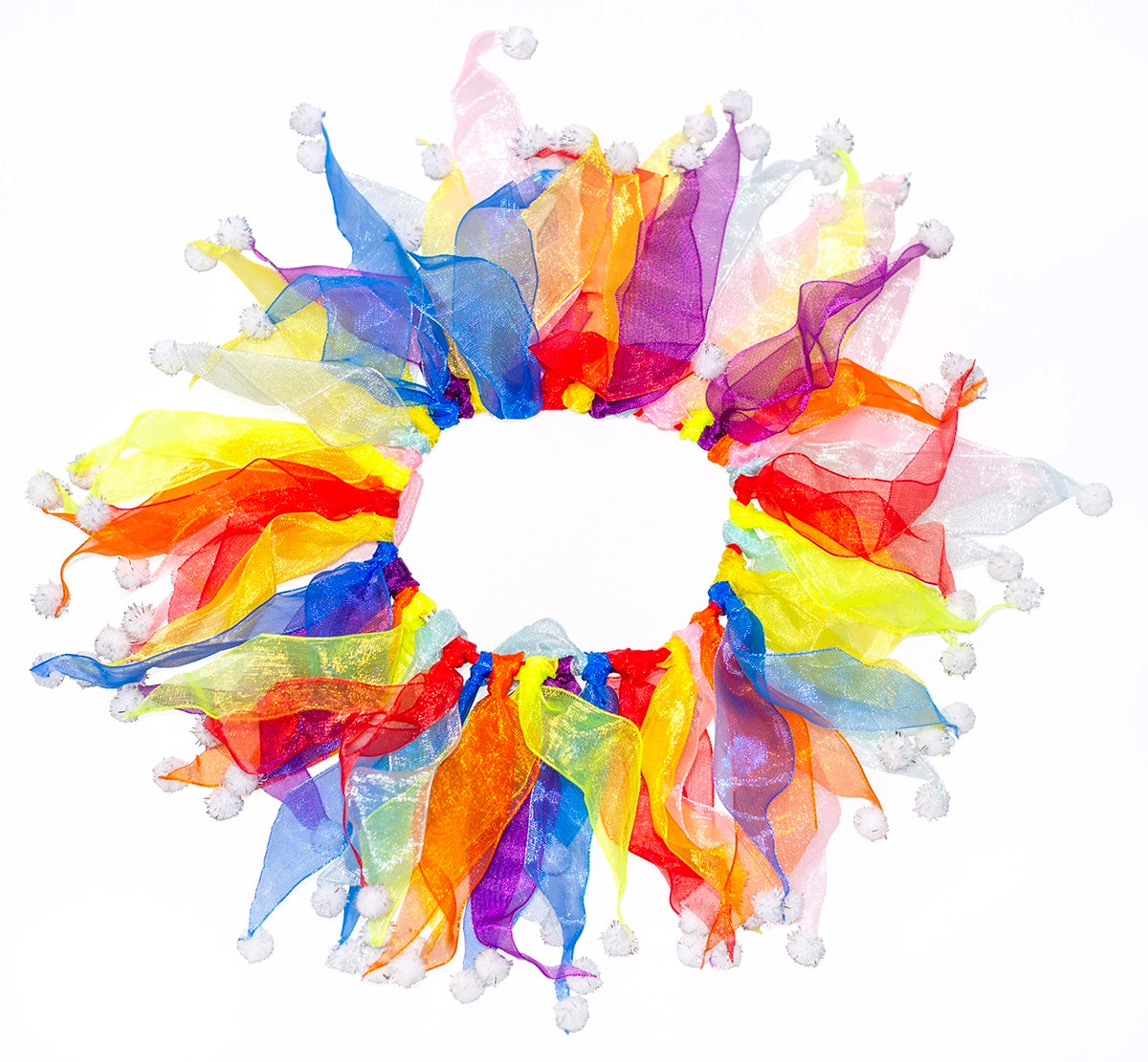 Multipet Party Pom Pom Collar Multicolor Large