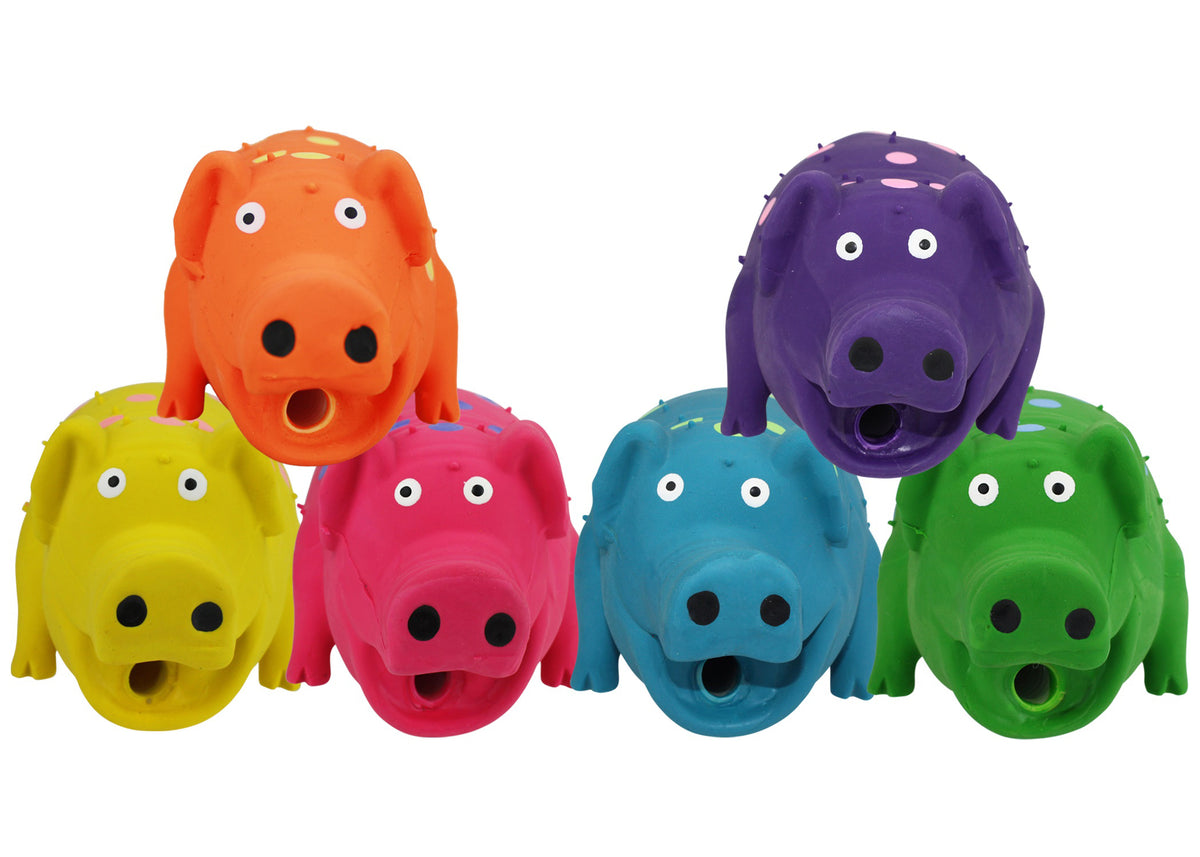 Multipet Globlets Latex Dog Chew Toy Assorted Colors Large 8.25"