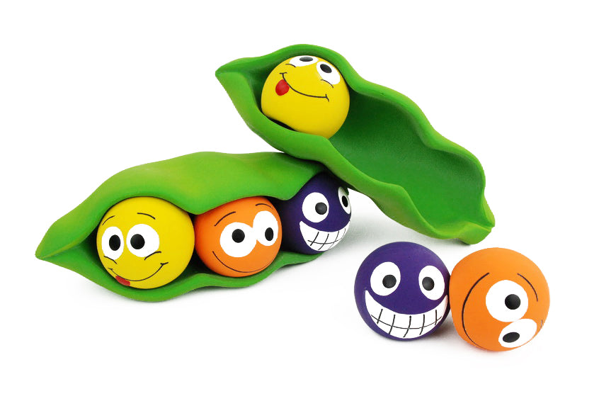 Multipet Three Peas in a Pod Latex Dog Chew Toy 7.5"
