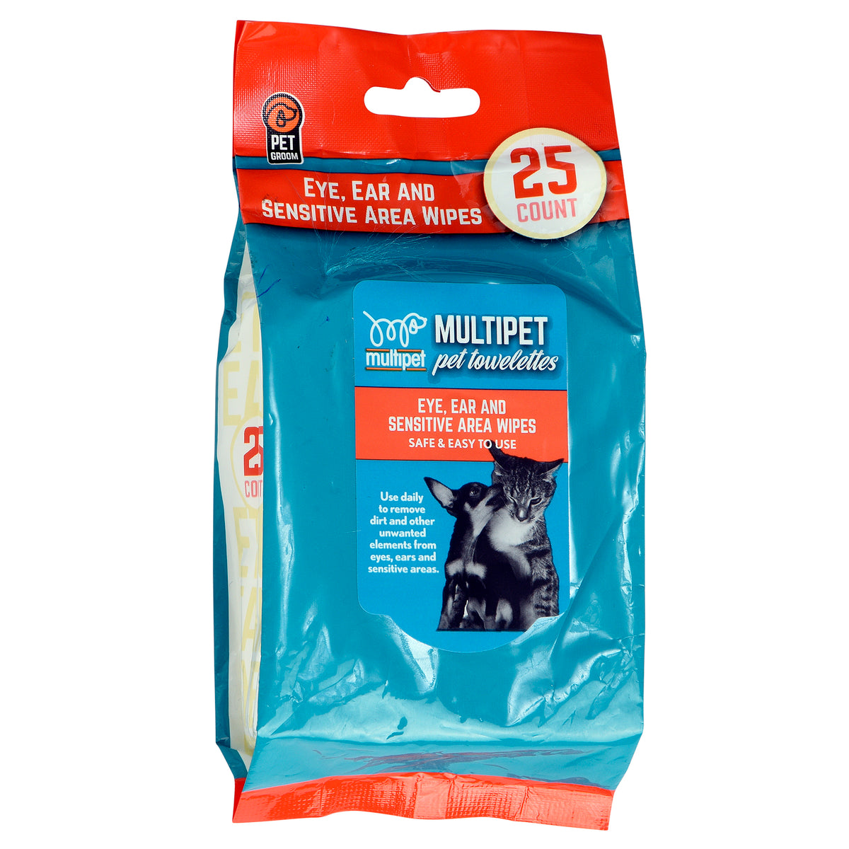 Multipet Sensitive Area Soft Pet Wipes 25ct.