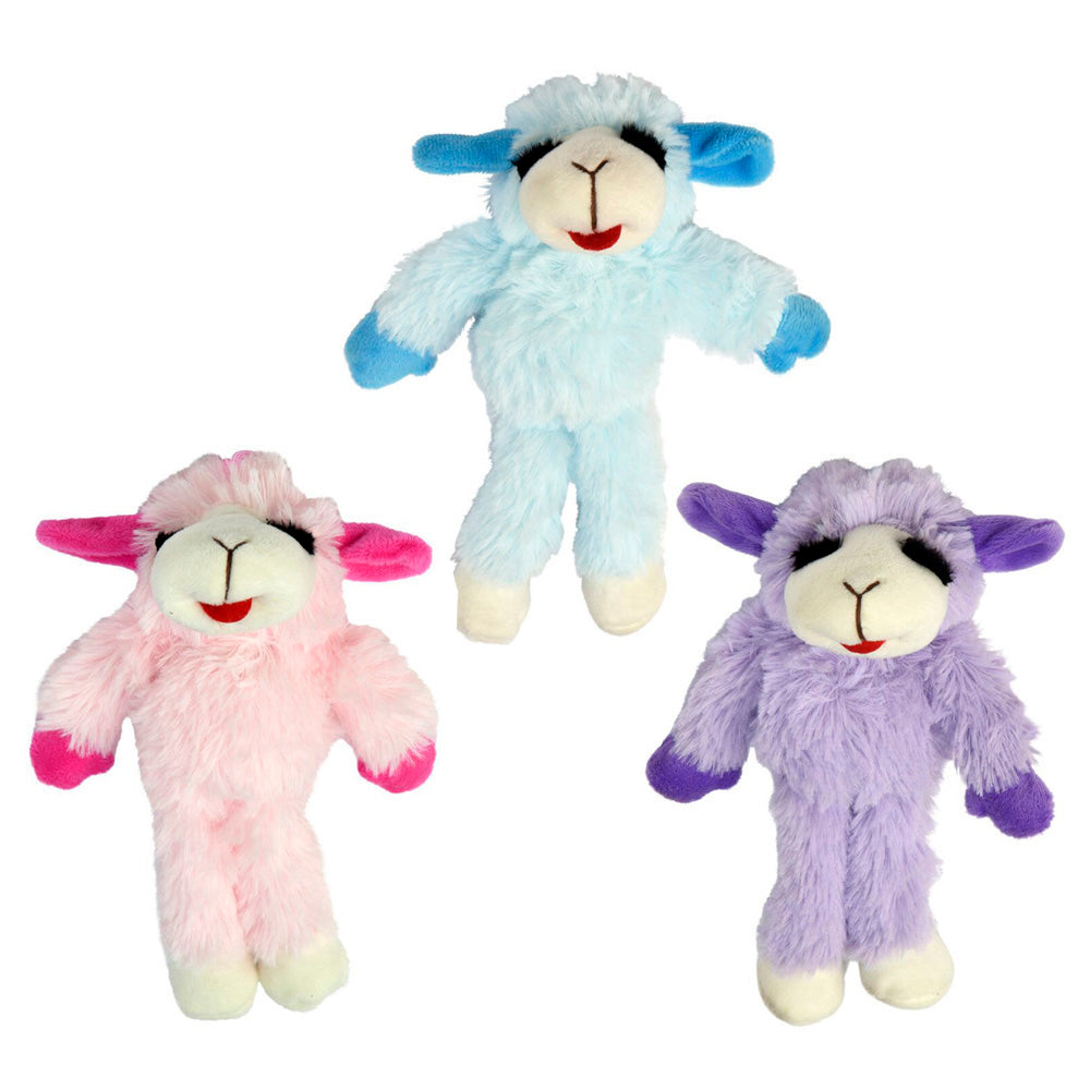 Pet Envy Floppy Lamb Chop Plush Dog Toy Assorted Colors 7"