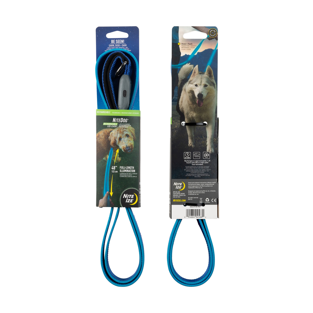 Nite Ize NiteDog Rechargeable LED Leash Blue LED
