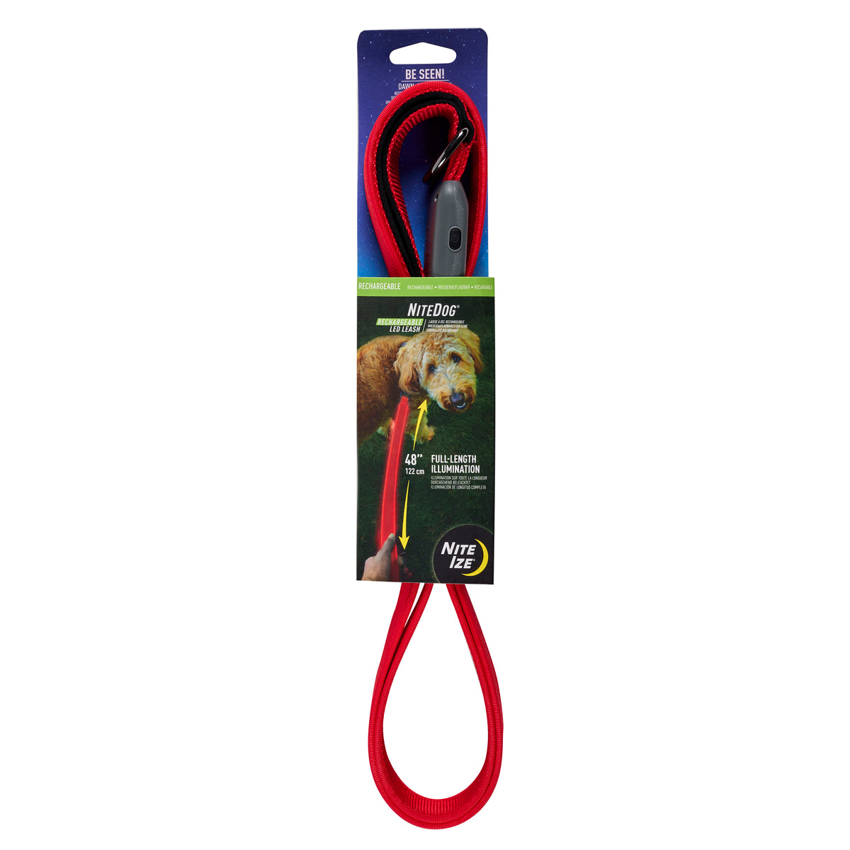 Nite Ize NiteDog® Rechargeable LED Leash - Red/Red LED
