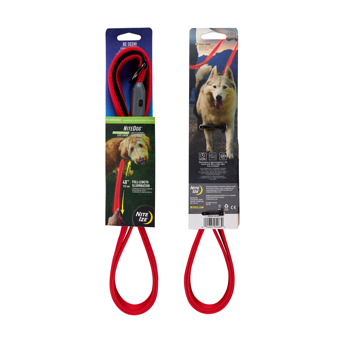 Nite Ize NiteDog® Rechargeable LED Leash - Red/Red LED