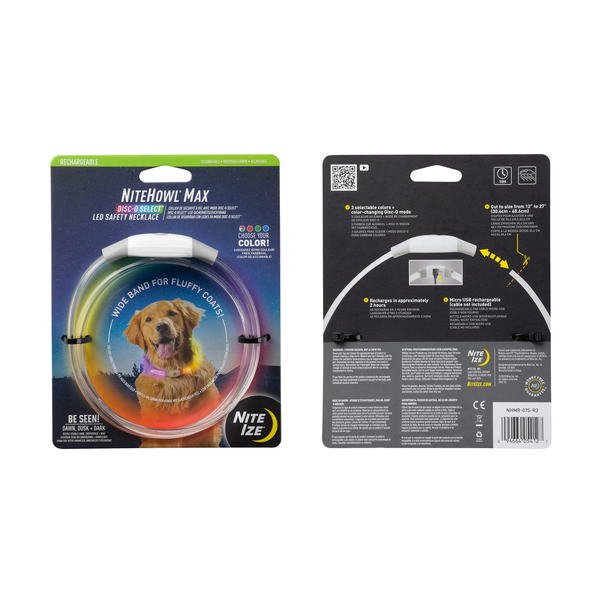 Nite Ize NiteHowl® Max Rechargeable LED Safety Necklace - Disc-O Select™