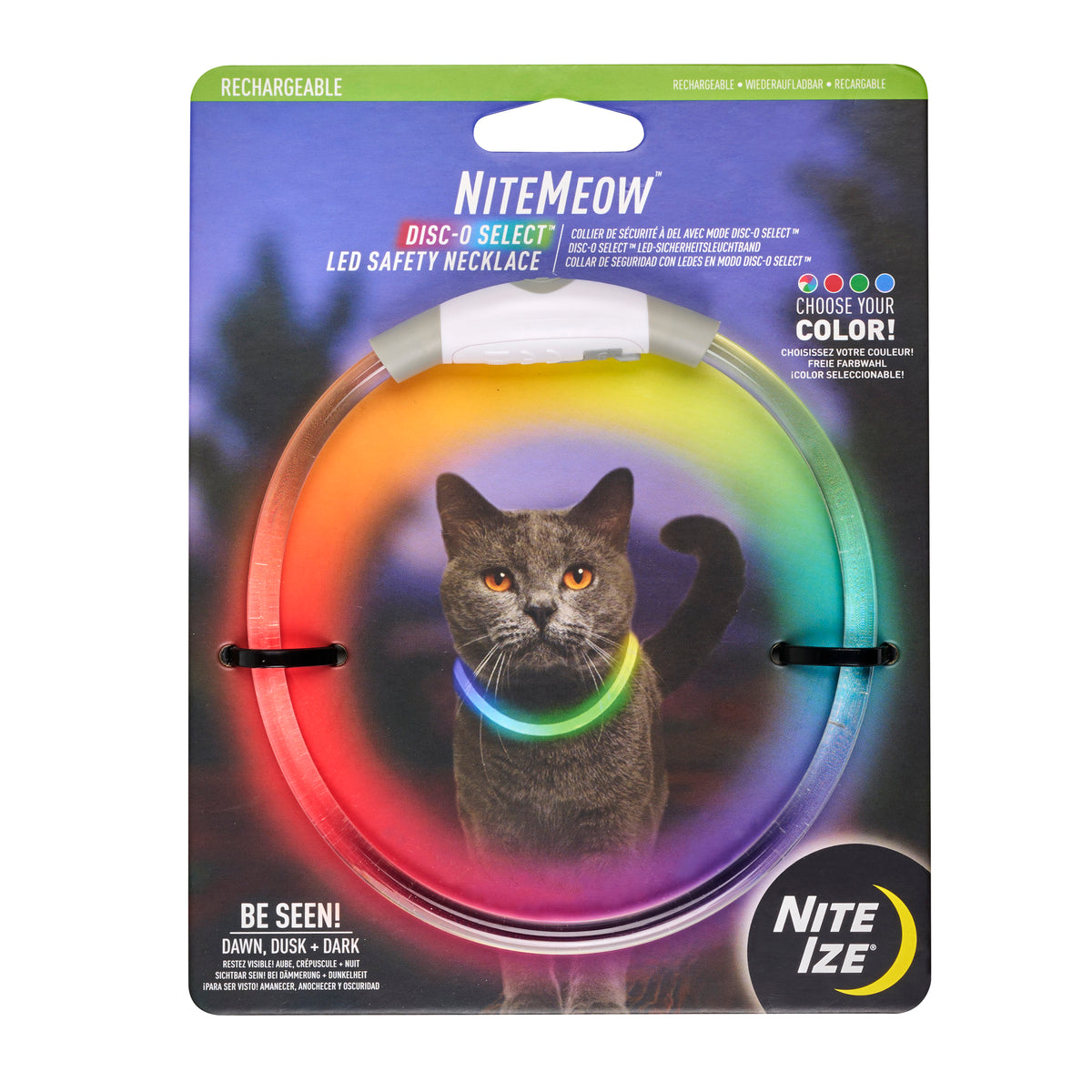 Nite Ize NiteMeow™ Rechargeable LED Safety Necklace - Disc-O Select™