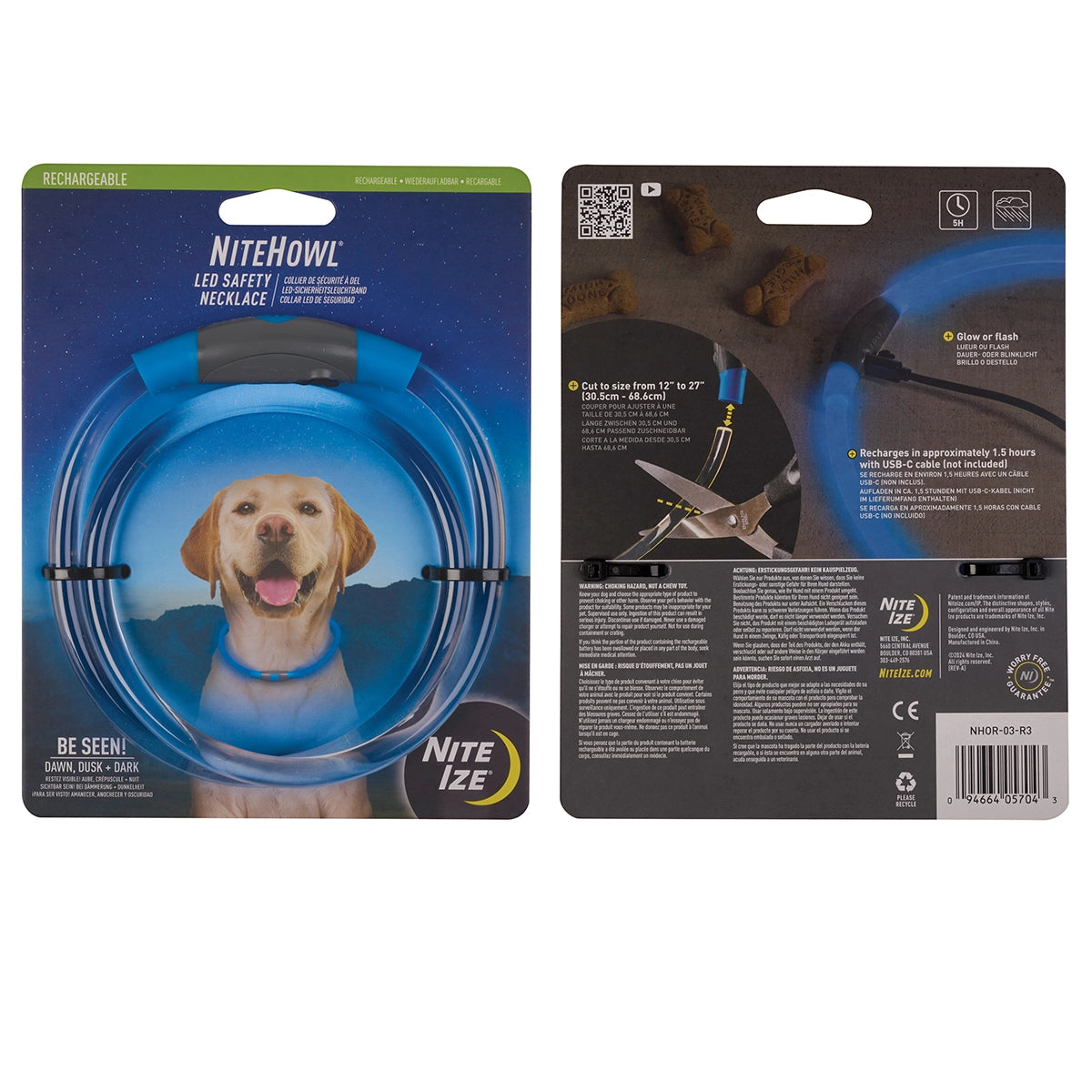 Nite Ize NiteHowl® Rechargeable LED Safety Necklace - Blue