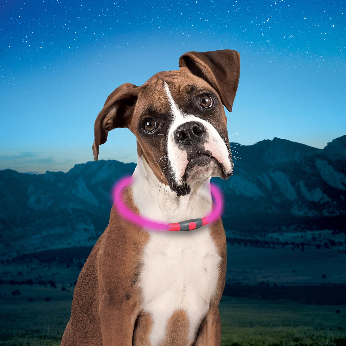 Nite Ize NiteHowl® Rechargeable LED Safety Necklace - Tie Dye Pink