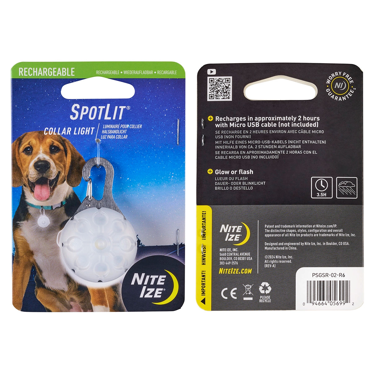 Nite Ize SpotLit® Rechargeable Collar Light - White